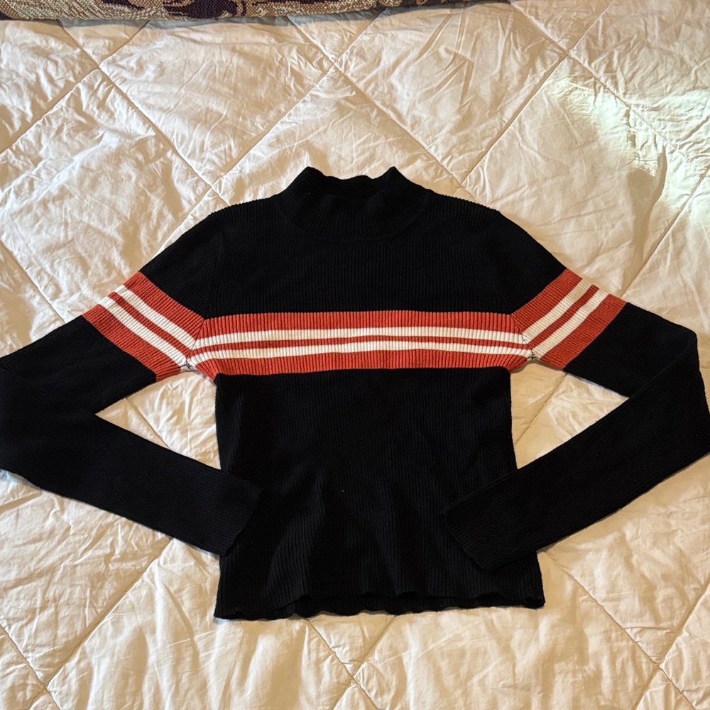 Forever 21 Black Ribbed Sweater